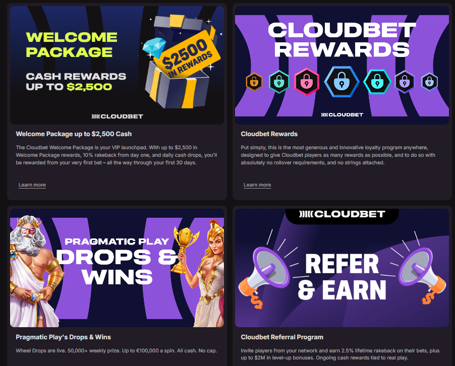 Cloudbet Promotions